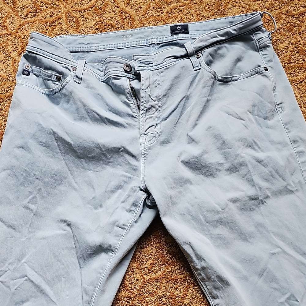 Ag Adriano Goldschmied Light Blue Slim Straight Jeans